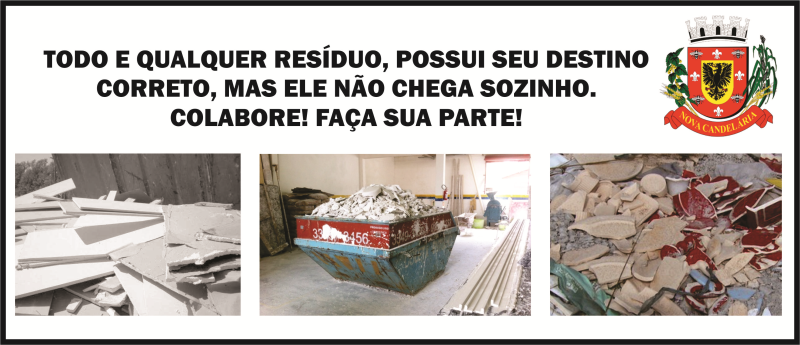 NOVA CANDELÁRIA ALERTA PARA O DESCARTE CORRETO DO GESSO